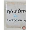 Image 4 : Autographed Tin Sign : "No Admittance Except on Party Business" : Signed by Elijah Woods (Frodo) & S