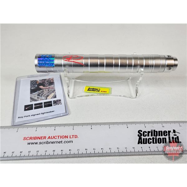 Autographed Lightsaber : Signed by Ray Parker (Darth Maul : Star Wars Episode 1) : Multi-Coloured Li