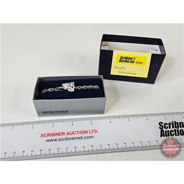 Montana Silversmiths Bracelet : "South Carolina" Charm on Rope