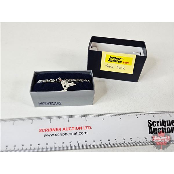 Montana Silversmiths Bracelet : "New York" Charm on Rope