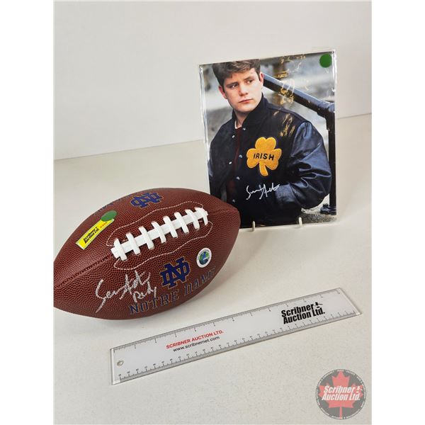 Autographed Football & 8x10 Photo : Rudy : Signed by Sean Astin  (Football Certified : WWOC)