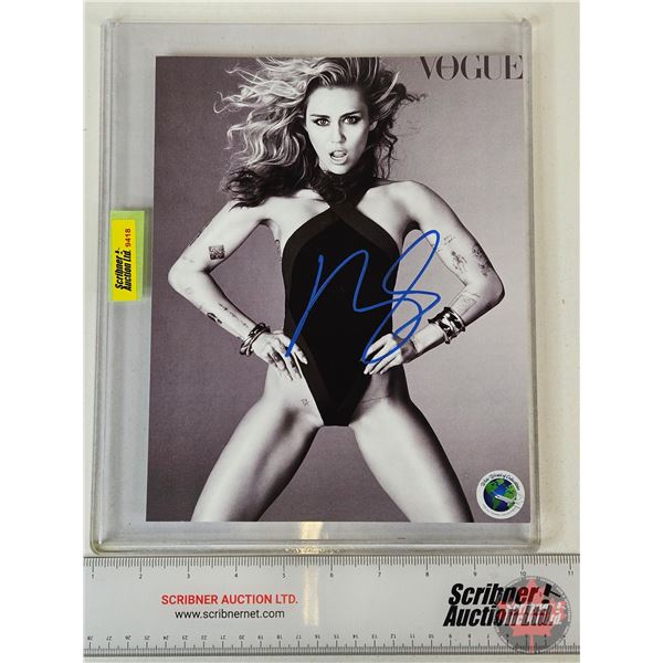 Autographed 8x10 Photo : Miley Cyrus (Certified : WWOC)