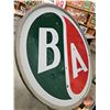 Image 10 : Double Sided Round Porcelain Service Station Sign : B/A  ~ Round (Alum. Frame)  (68-1/2"Dia)