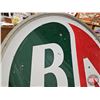 Image 11 : Double Sided Round Porcelain Service Station Sign : B/A  ~ Round (Alum. Frame)  (68-1/2"Dia)