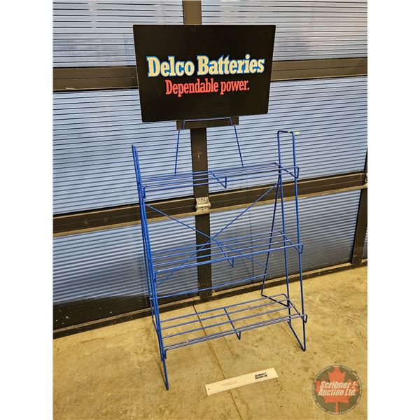 Store Display Rack : Delco Batteries  (55"H x 26"W x 19"D)