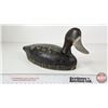 Image 3 : Wooden Duck Decoy  (Consignor Tag ~ Blue Bill Hen from Peterborough , ON)  (Measures : 6"H x 5"W x 1