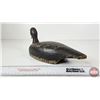 Image 7 : Wooden Duck Decoy  (Consignor Tag ~ Blue Bill Hen from Peterborough , ON)  (Measures : 6"H x 5"W x 1
