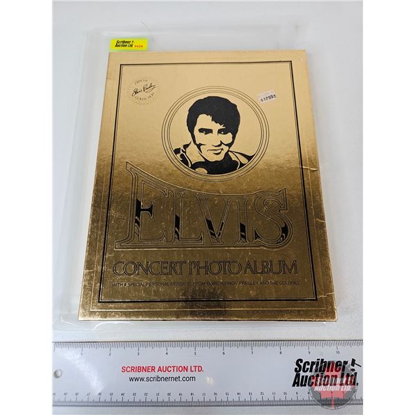 Elvis' Last Unused Concert Program c/w COA from Vernon Presley (8-3/4" x 11-1/4")