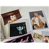 Image 2 : Bevelled Glass Display Case w/Variety of Elvis Ephemera including Sticker, Photographs, Repro Ticket