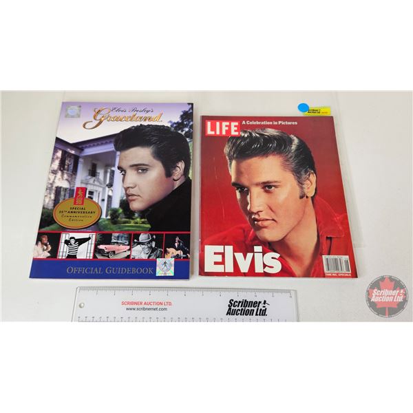 Elvis Collector Combo (2) : - Official Graceland Program w/Hologram - LIFE Magazine : Elvis Edition