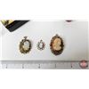 Image 3 : Lacquered Match Box (1890's) w/Cameo Pendants (3)