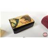 Image 6 : Lacquered Match Box (1890's) w/Cameo Pendants (3)