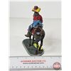 Image 4 : Lead Spanish Soldier on Horse Figurine (Missing Arm) (6"H)