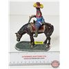 Image 5 : Lead Spanish Soldier on Horse Figurine (Missing Arm) (6"H)