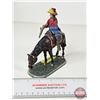 Image 6 : Lead Spanish Soldier on Horse Figurine (Missing Arm) (6"H)