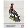 Image 9 : Lead Spanish Soldier on Horse Figurine (Missing Arm) (6"H)