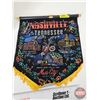 Image 2 : Nashville Souvenir Tin Tray (1960s) & Felt Hanging Banner (Tray : 11-1/2"Dia)