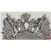 Image 2 : Cast Medal Russian Double Headed Eagle Coat of Arms Plaque  (11"H x 9-1/2"W)
