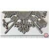 Image 4 : Cast Medal Russian Double Headed Eagle Coat of Arms Plaque  (11"H x 9-1/2"W)