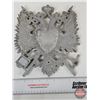 Image 5 : Cast Medal Russian Double Headed Eagle Coat of Arms Plaque  (11"H x 9-1/2"W)