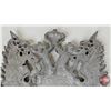 Image 6 : Cast Medal Russian Double Headed Eagle Coat of Arms Plaque  (11"H x 9-1/2"W)