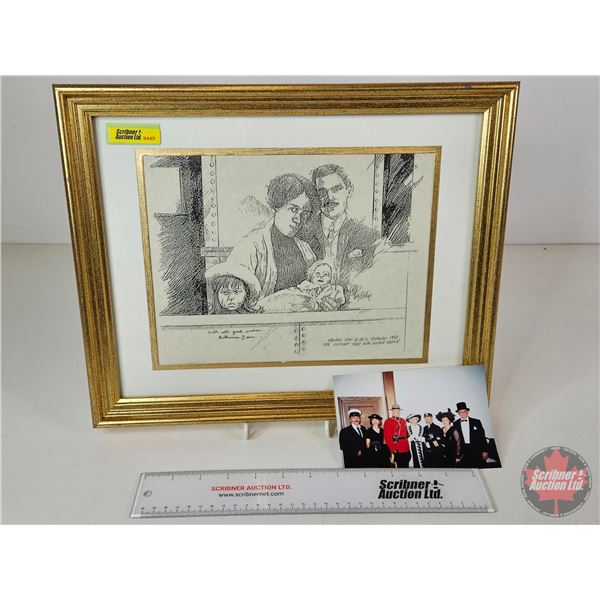 Framed Print : Aboard the RMS Titanic 1912 The Picture that was Never Taken : Signed by Millvina Dea