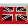 Image 9 : Antique Sewn Flag : British Red Ensign  (20"H x 35"W)