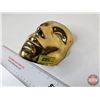 Image 2 : Brass Ornamental Mask  (6"H x 5-1/4"W x 3-1/2"D)