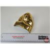 Image 4 : Brass Ornamental Mask  (6"H x 5-1/4"W x 3-1/2"D)