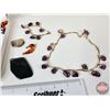 Image 2 : Assortment of Polished Stone Pendants (for Jewellery Making) c/w Necklace & Bracelet