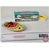Image 1 : "Victoria" Tin Toy Motor Boat : Steam Powered (Modern) (Box Measures : 2"H x 7"W x 2-1/2"D)