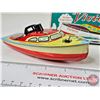 Image 2 : "Victoria" Tin Toy Motor Boat : Steam Powered (Modern) (Box Measures : 2"H x 7"W x 2-1/2"D)