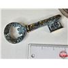 Image 4 : Collector Combo (3) :  - Tin Decorative Crown - Replica Thomas Edison 1893 Lamp Bulb - Cork Screw Ke