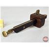 Image 3 : Vintage Tool Trio :  - Rosewood Carpenters Marking Gauge - Mini Wood Plane  - Small Draw Knife