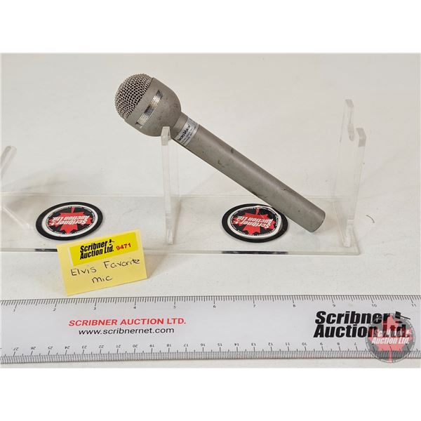 Electro-Voice Microphone : Model RE10 (Consignor Notes : Elvis' Favourite Model of Microphone)  (6-3