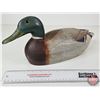 Image 10 : Wooden Duck Decoy  (Consignor Tag ~ Hollow Carved Mallard Drake : Vick Peck : Trenton, ON 1960)  (Me