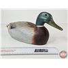 Image 4 : Wooden Duck Decoy  (Consignor Tag ~ Hollow Carved Mallard Drake : Vick Peck : Trenton, ON 1960)  (Me
