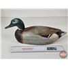 Image 9 : Wooden Duck Decoy  (Consignor Tag ~ Hollow Carved Mallard Drake : Vick Peck : Trenton, ON 1960)  (Me