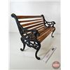 Image 5 : Cast Iron Slat Wood Doll Bench  (Measures : 16"H x 26"W x 10"D)