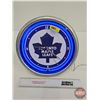 Image 1 : Toronto Maple Leafs Neon Clock (Modern)  (12"Dia)