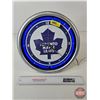 Image 4 : Toronto Maple Leafs Neon Clock (Modern)  (12"Dia)