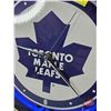 Image 5 : Toronto Maple Leafs Neon Clock (Modern)  (12"Dia)