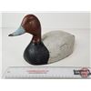 Image 10 : Wooden Duck Decoy (Consignor Tag ~ Red Head Drake : Working Decoy : Painted Eyes : c.1940 : Ontario)