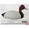 Image 5 : Wooden Duck Decoy (Consignor Tag ~ Red Head Drake : Working Decoy : Painted Eyes : c.1940 : Ontario)