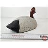 Image 6 : Wooden Duck Decoy (Consignor Tag ~ Red Head Drake : Working Decoy : Painted Eyes : c.1940 : Ontario)