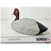 Image 8 : Wooden Duck Decoy (Consignor Tag ~ Red Head Drake : Working Decoy : Painted Eyes : c.1940 : Ontario)