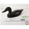 Image 1 : Wooden Duck Decoy (Consignor Tag ~ Black Duck Working Decoy : c.1930 : Tack Eyes) (Measures : 6-1/2"