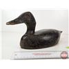Image 2 : Wooden Duck Decoy (Consignor Tag ~ Black Duck Working Decoy : c.1930 : Tack Eyes) (Measures : 6-1/2"