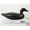 Image 5 : Wooden Duck Decoy (Consignor Tag ~ Black Duck Working Decoy : c.1930 : Tack Eyes) (Measures : 6-1/2"