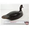 Image 6 : Wooden Duck Decoy (Consignor Tag ~ Black Duck Working Decoy : c.1930 : Tack Eyes) (Measures : 6-1/2"